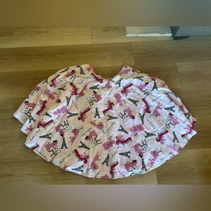 Pink Poodle Print Circle Skirt